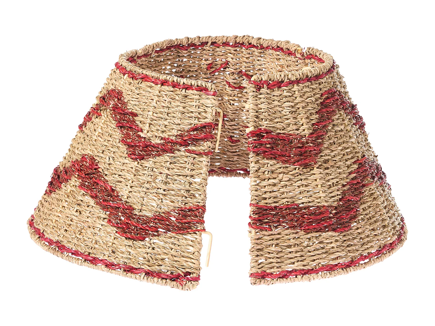 Jupe de sapin de Noël HIVER Herbier marin Rouge 43 cm