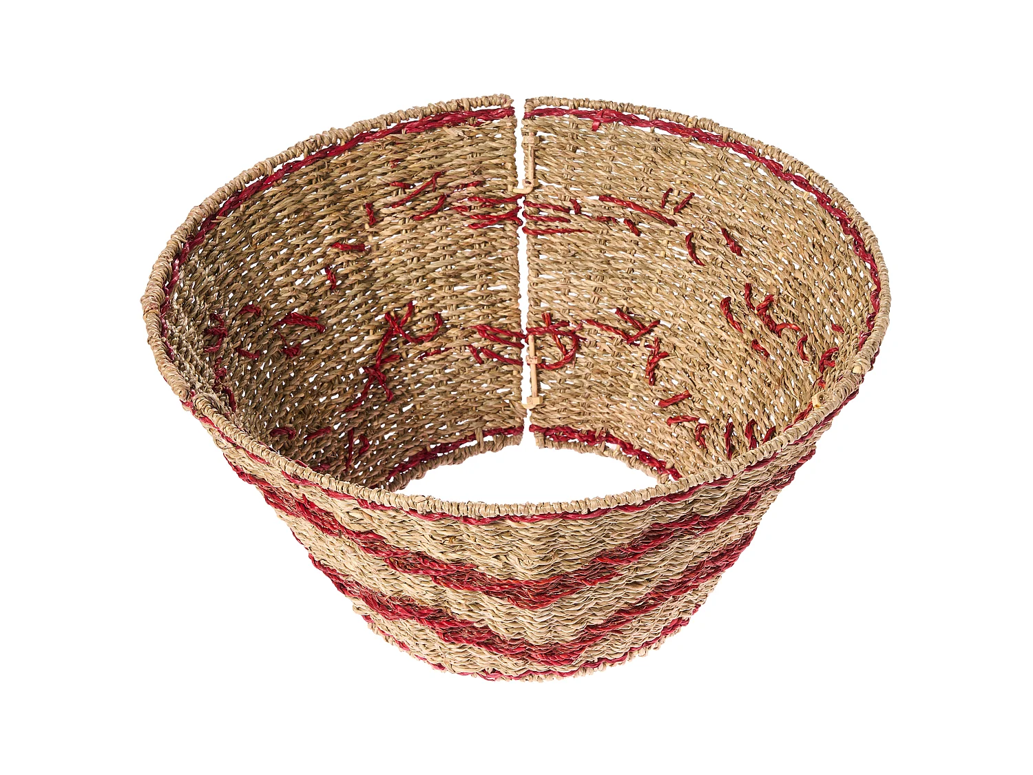 Jupe de sapin de Noël HIVER Herbier marin Rouge 43 cm