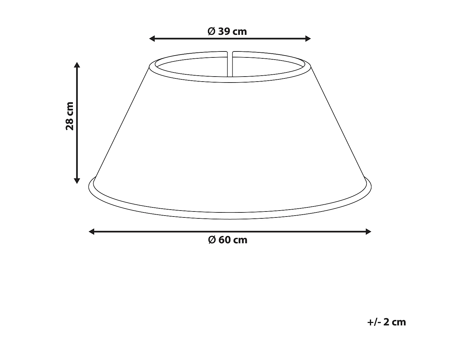 Jupe de sapin de Noël GLACE Herbier marin Rouge 60 cm