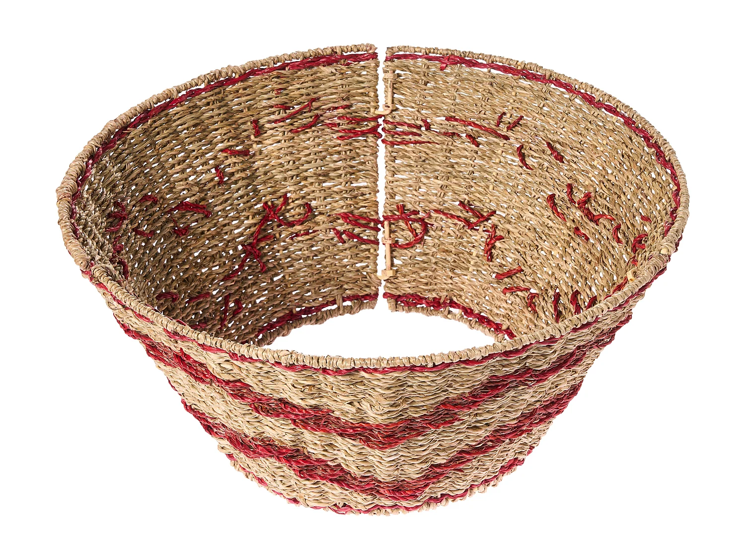 Jupe de sapin de Noël HIVER Herbier marin Rouge 51 cm