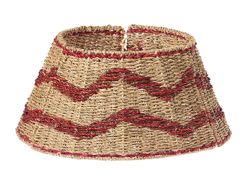 Jupe de sapin de Noël HIVER Herbier marin Rouge 51 cm