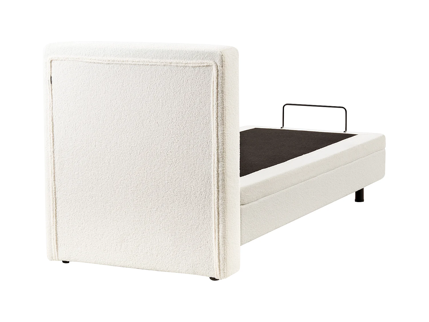 Lit réglable Bouclé DUKE 80 x 200 cm Blanc cassé