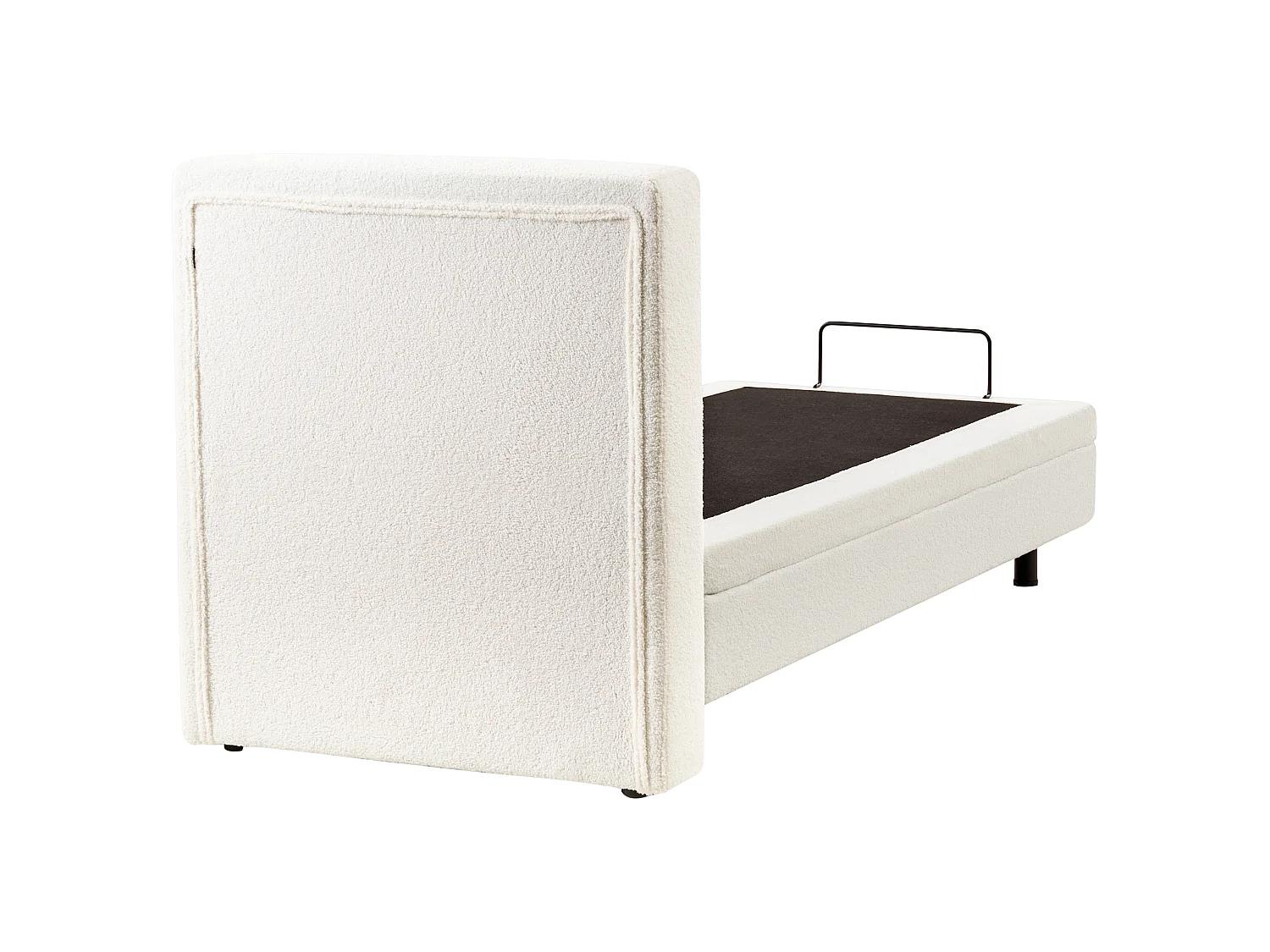 Lit réglable Bouclé DUKE 80 x 200 cm Blanc cassé