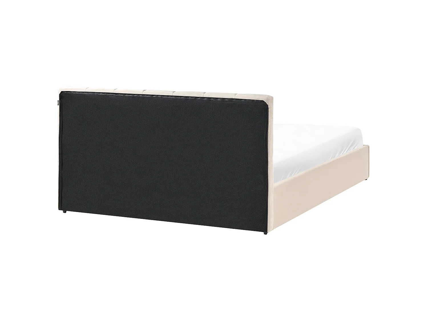 Lit ottoman DREUX Velours Beige clair 160 x 200 cm