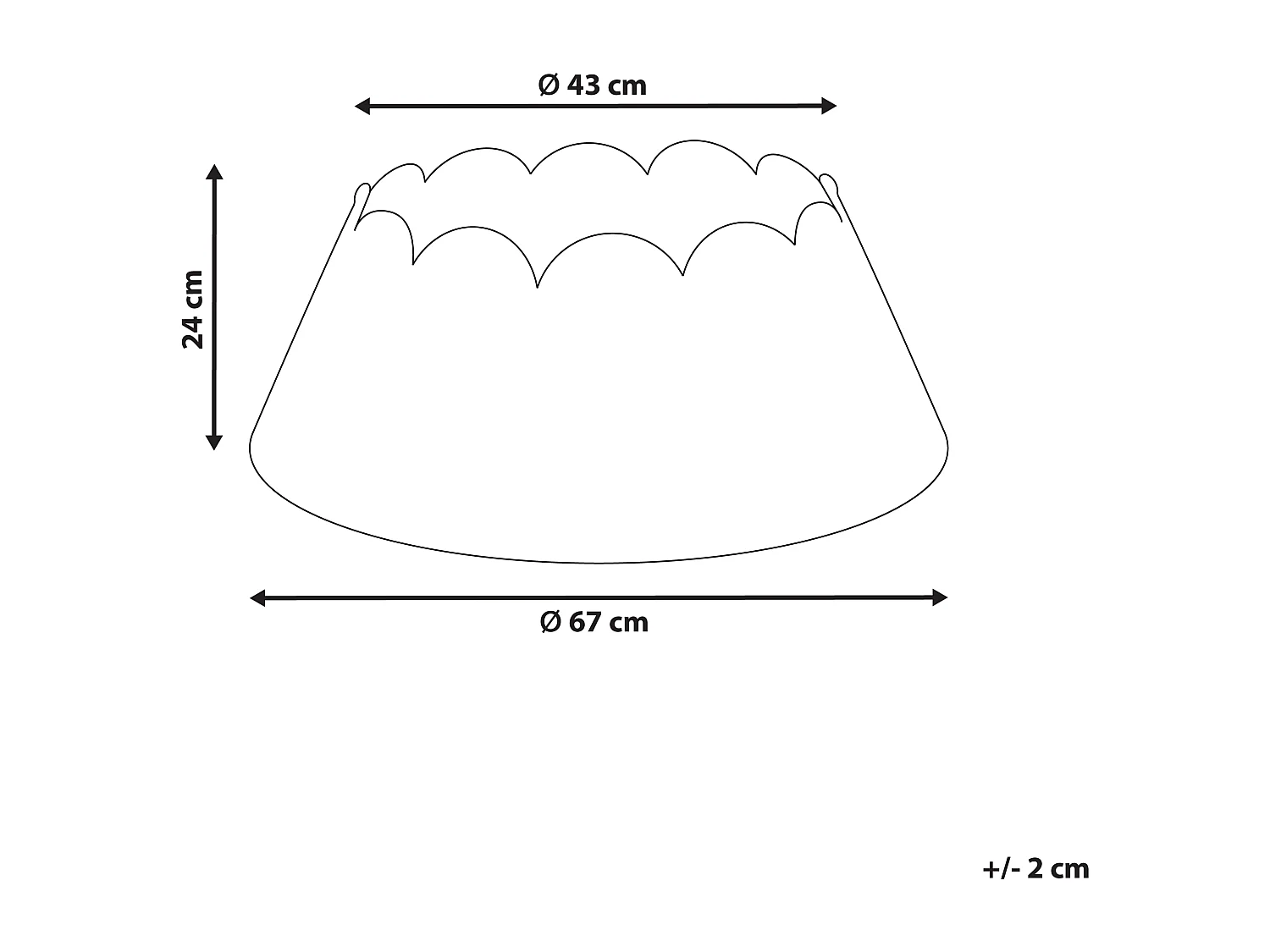 Jupe de sapin de Noël GIVRE Herbier marin Naturel 67 cm