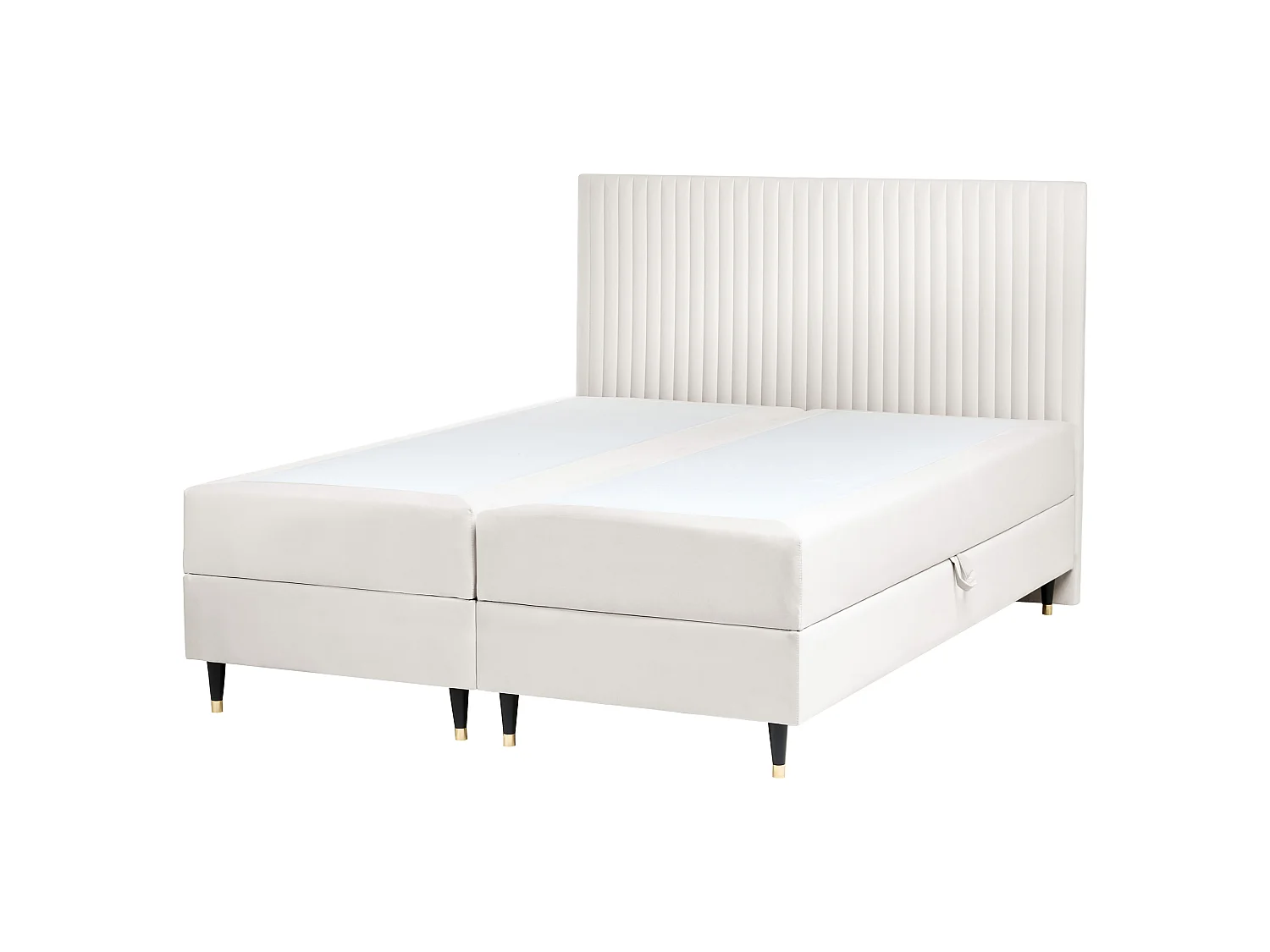 Divan Bed with Storage DAME Velvet Off-White 160 x 200 cm (EU King Size)