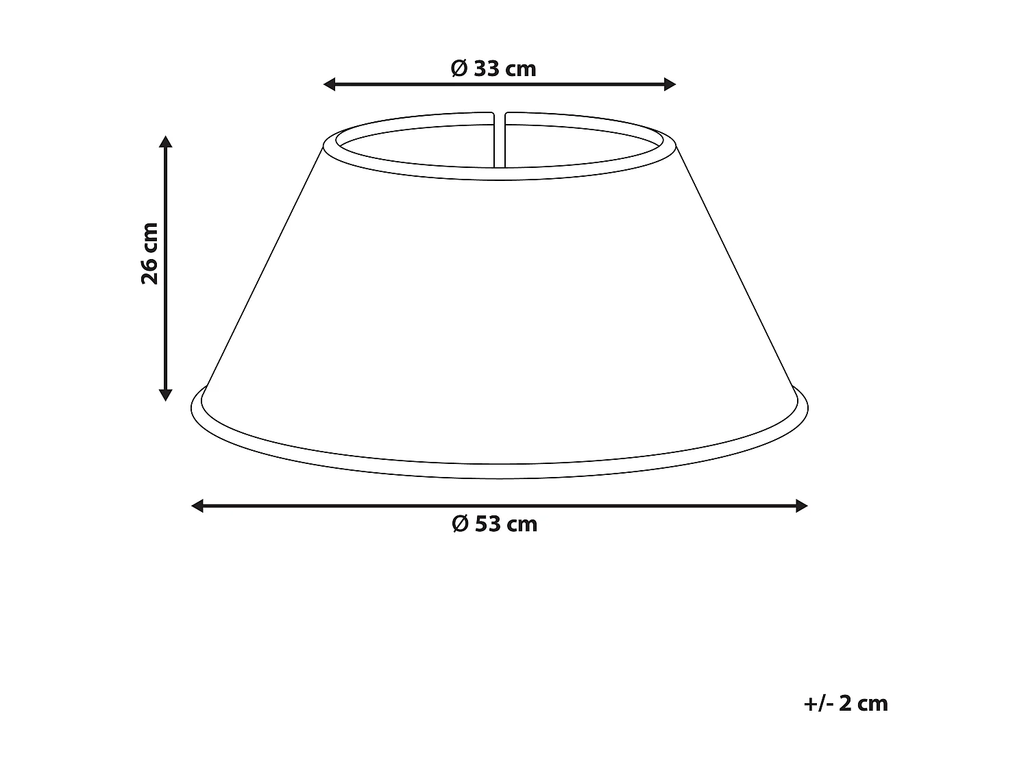 Jupe de sapin de Noël BOUGIE Herbier marin Naturel 53 cm