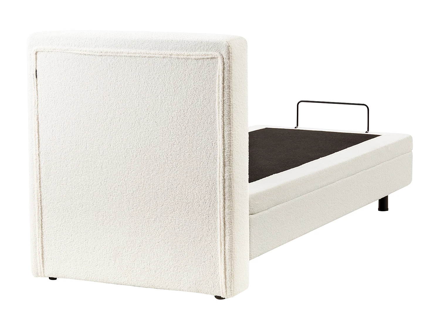Lit réglable Bouclé DUKE 90 x 200 cm Blanc cassé
