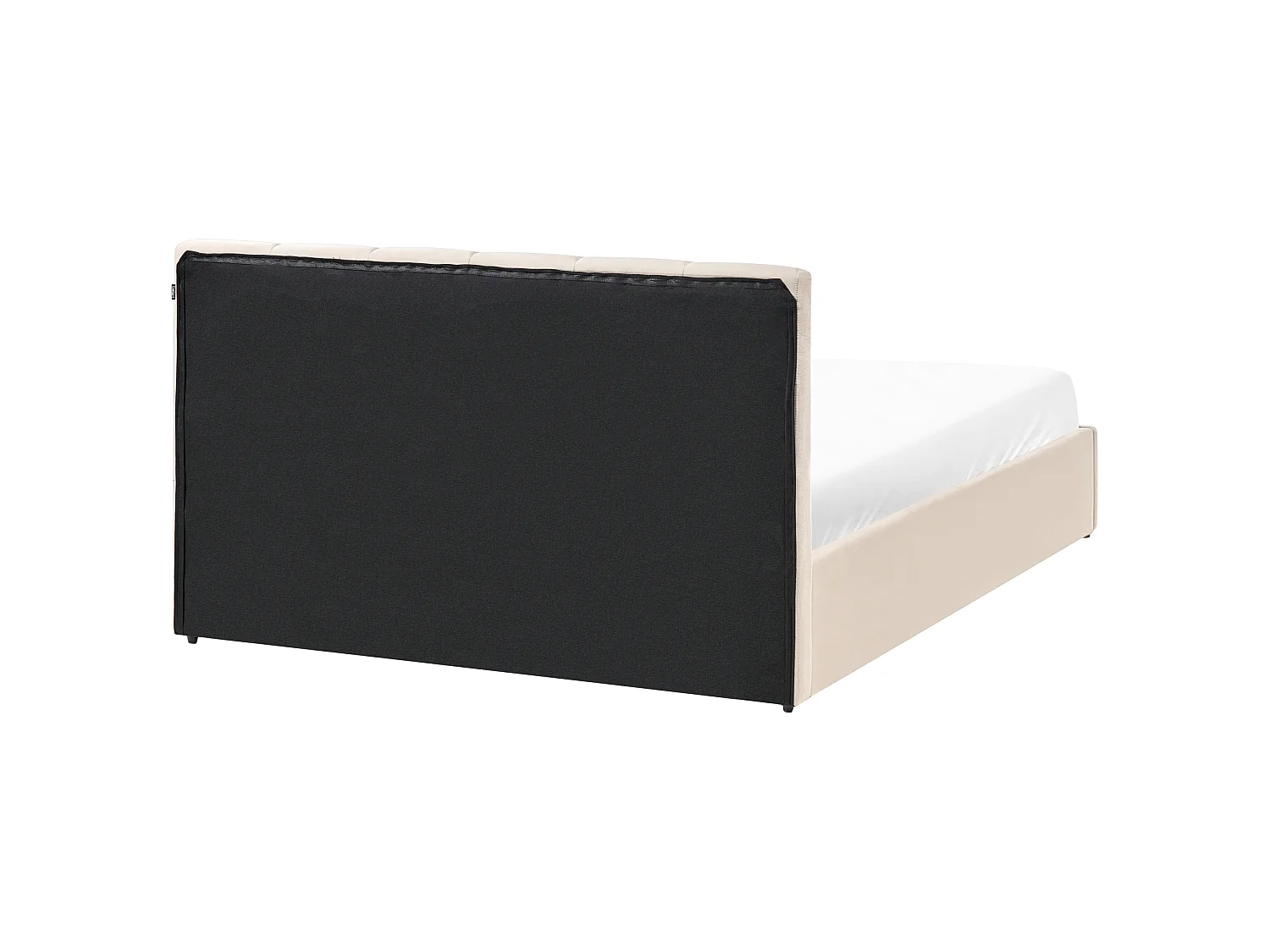 Lit ottoman DREUX Velours Beige clair 140 x 200 cm