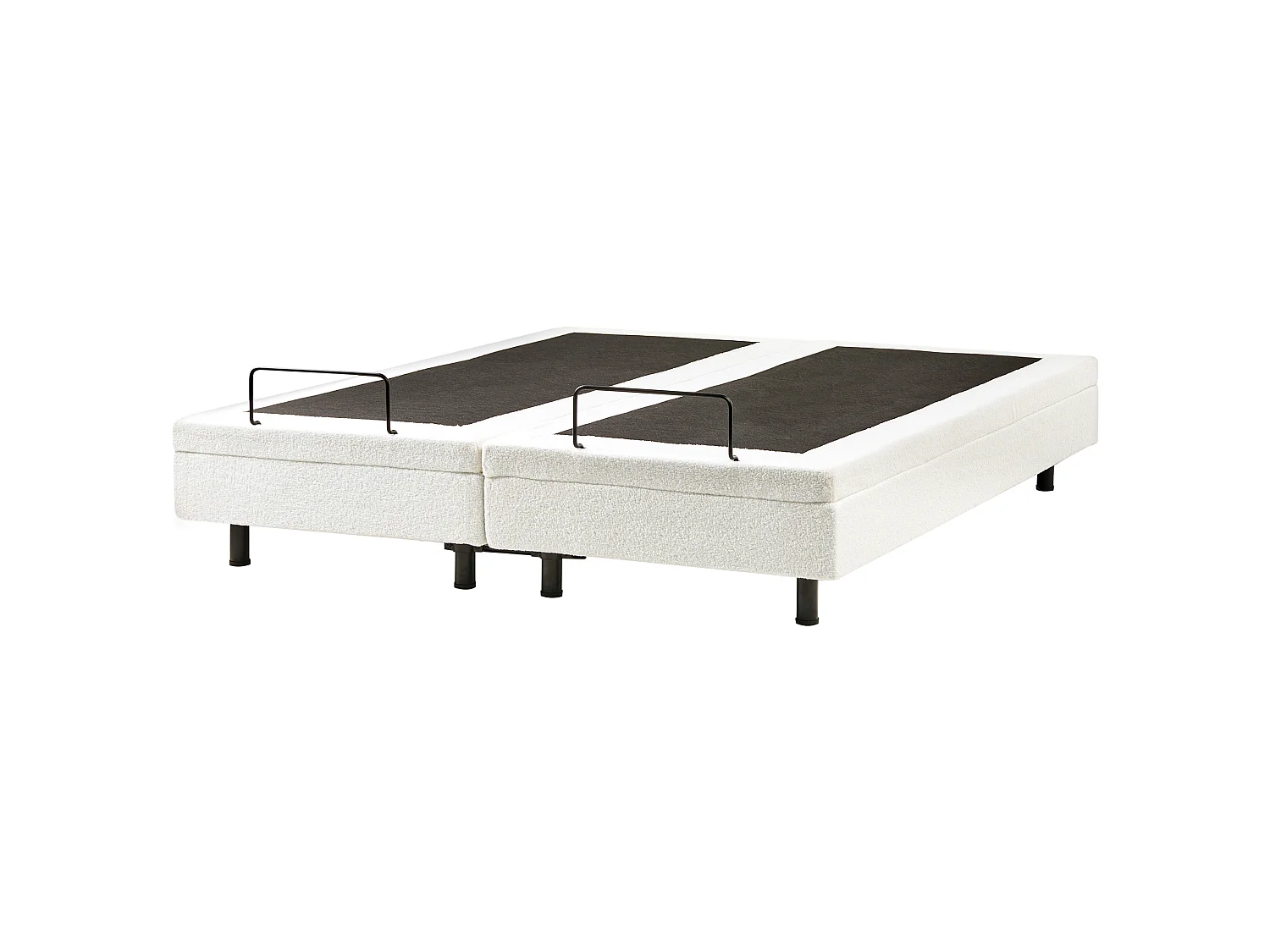 Adjustable Bed without Headboard Boucle DUKE 180 x 200 cm (EU Super King) Off-White