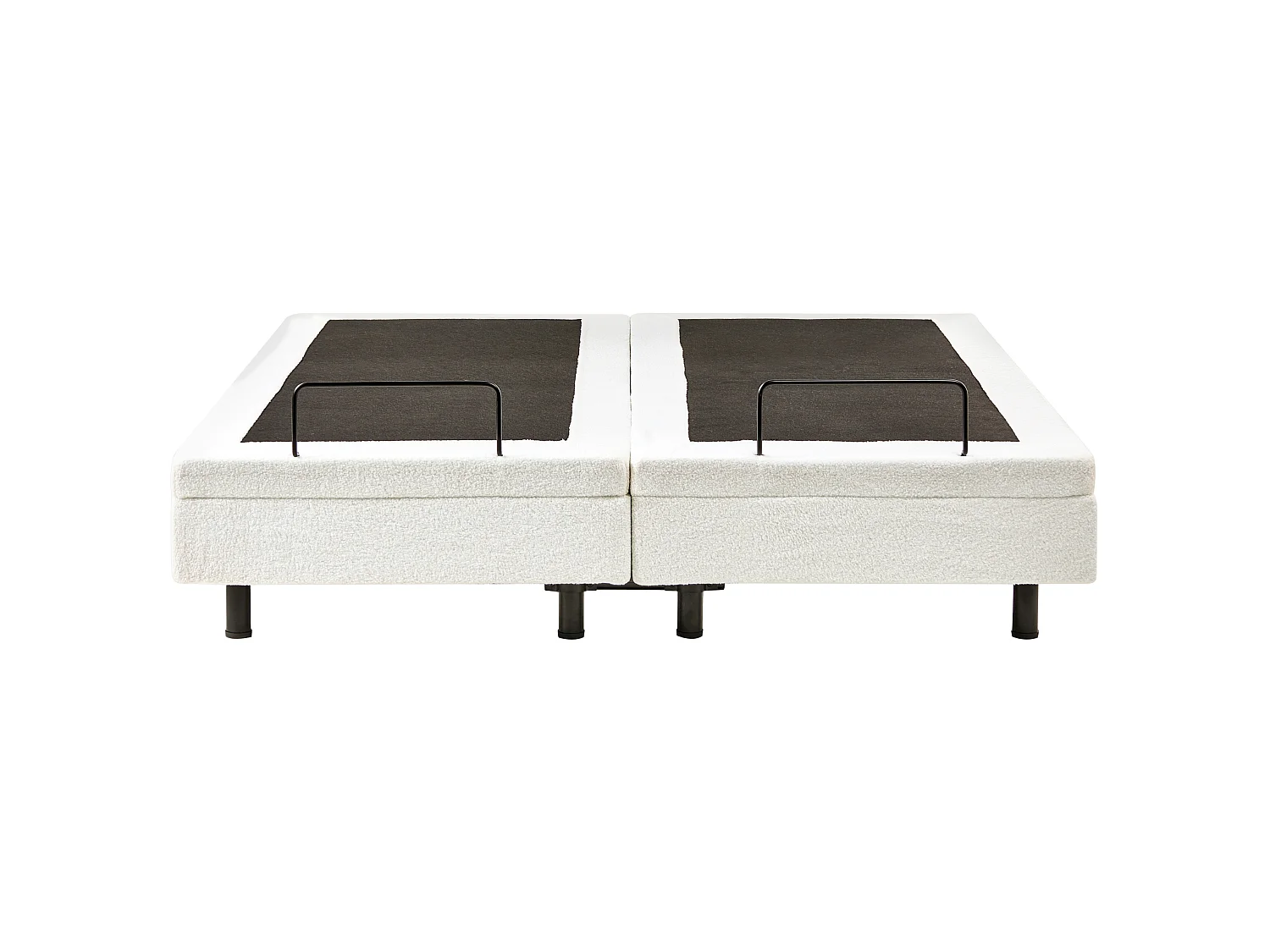 Adjustable Bed without Headboard Boucle DUKE 180 x 200 cm (EU Super King) Off-White