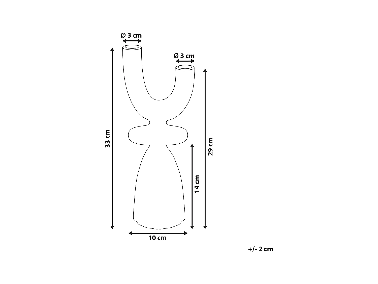 Bougeoir KRADENIK Métal 33 cm Doré