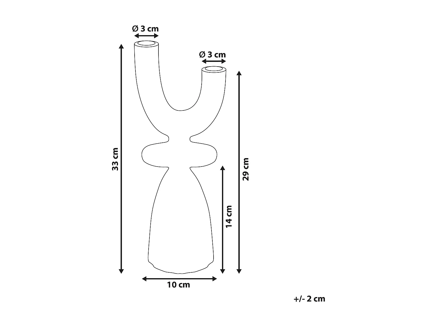 Bougeoir KRADENIK Métal 33 cm Doré