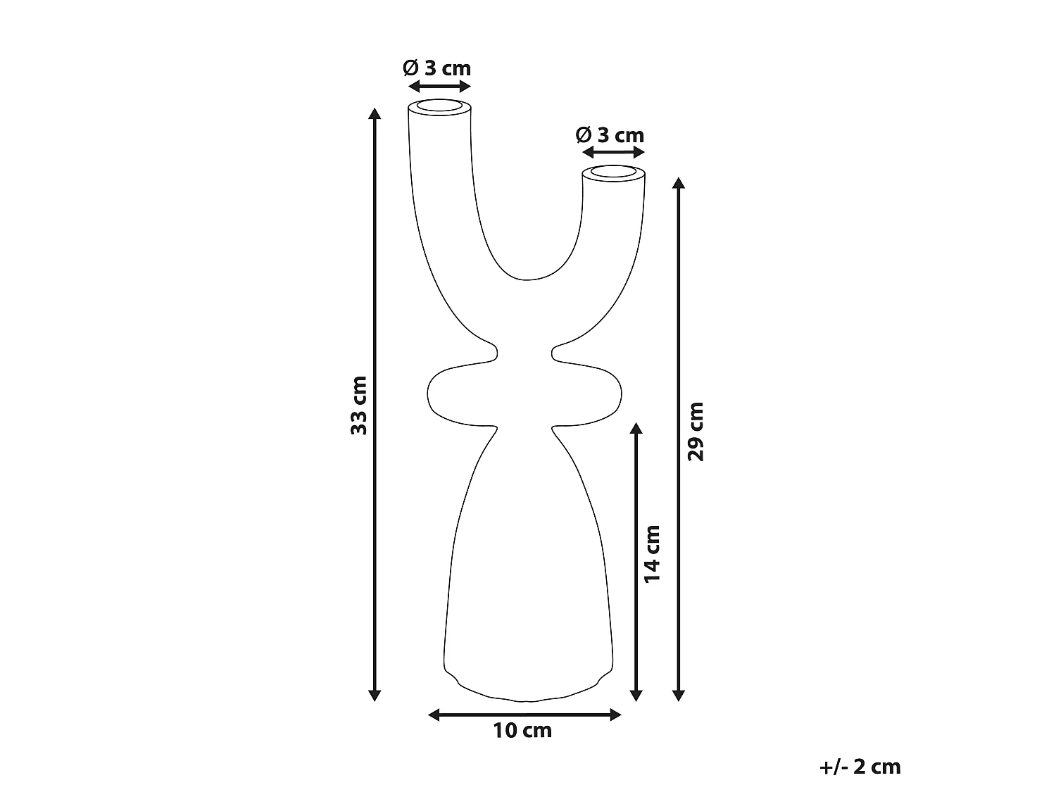 Bougeoir KRADENIK 33 cm Métal Doré