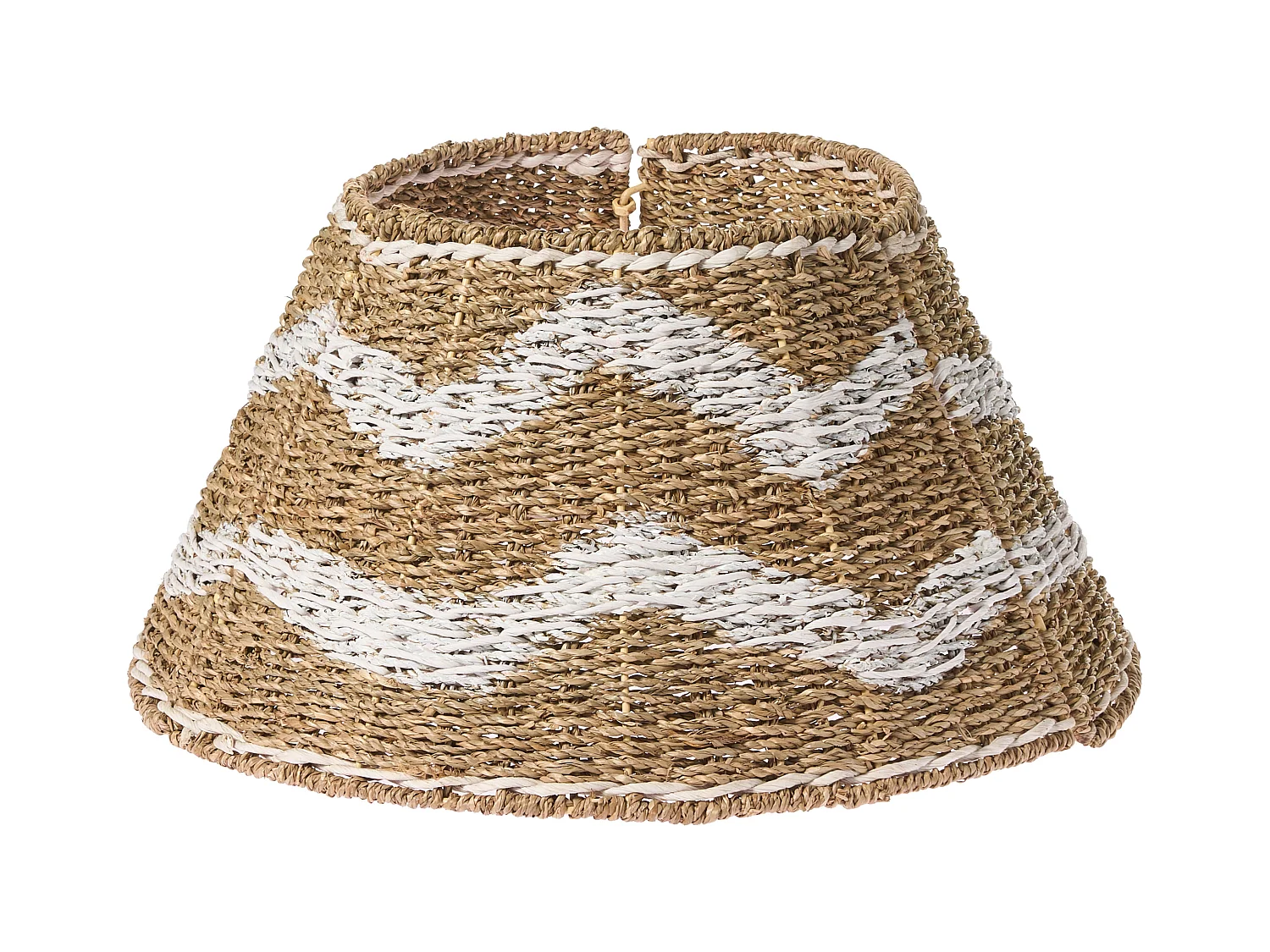 Jupe de sapin de Noël HIVER Herbier marin Blanc 43 cm