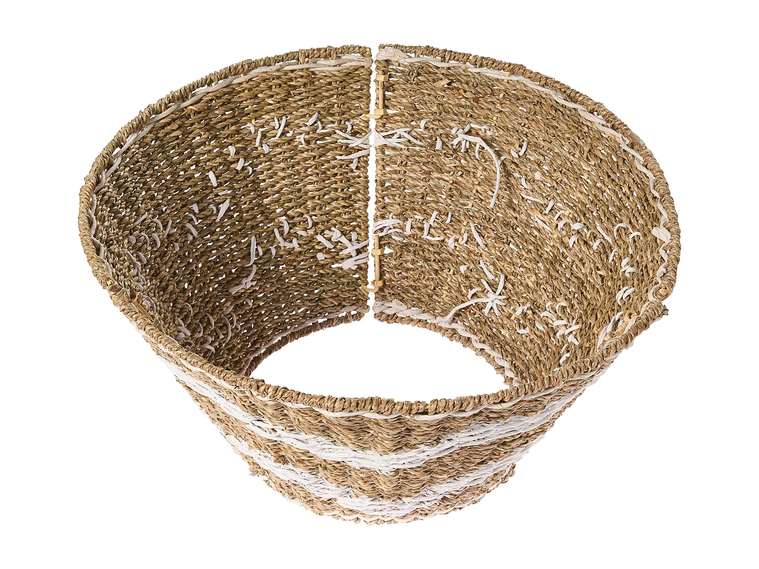 Jupe de sapin de Noël HIVER Herbier marin Blanc 43 cm