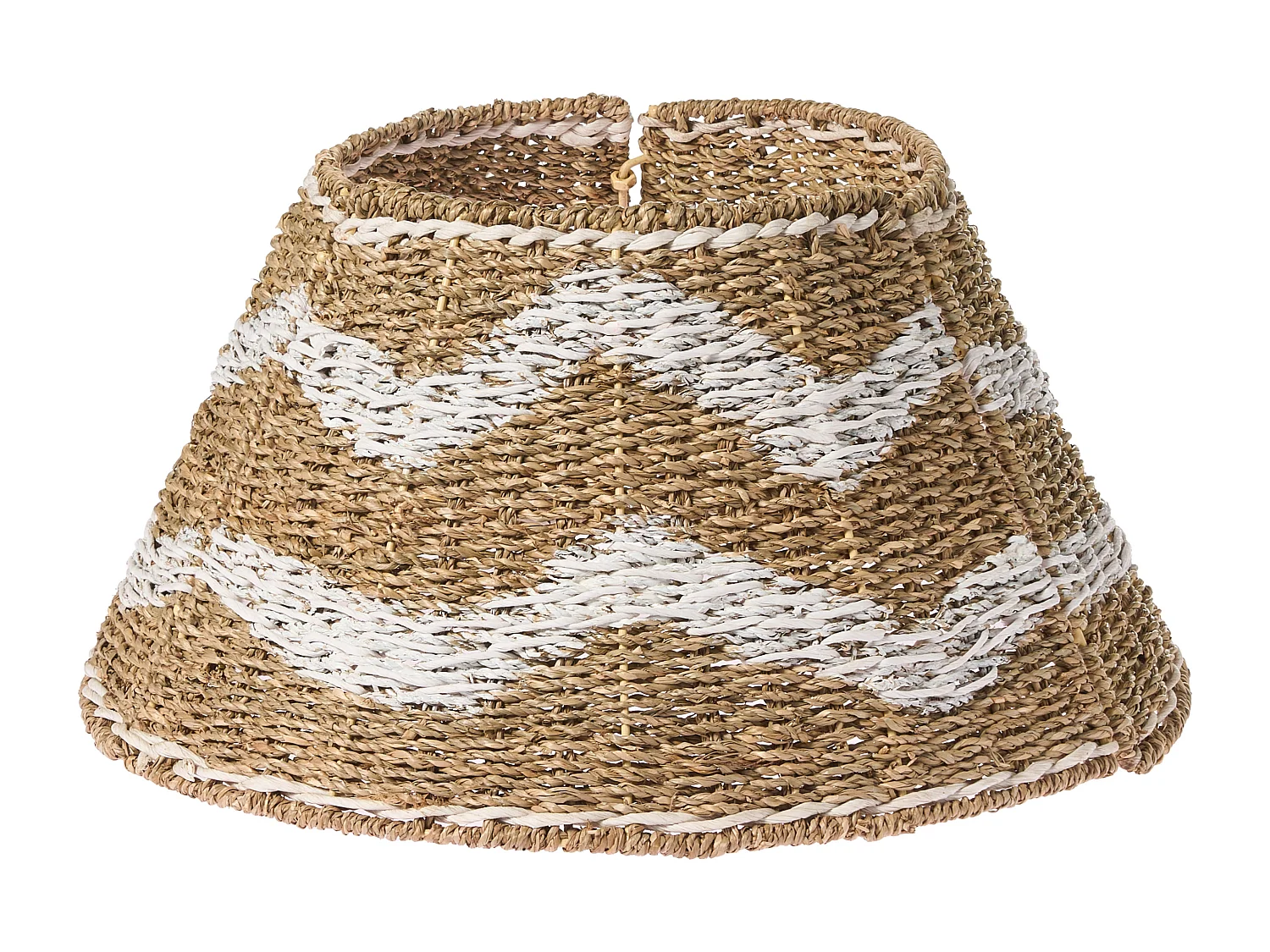 Jupe de sapin de Noël HIVER Herbier marin Blanc 43 cm