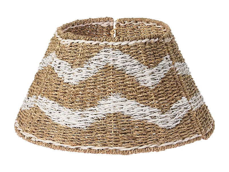 Jupe de sapin de Noël HIVER Herbier marin Blanc 43 cm