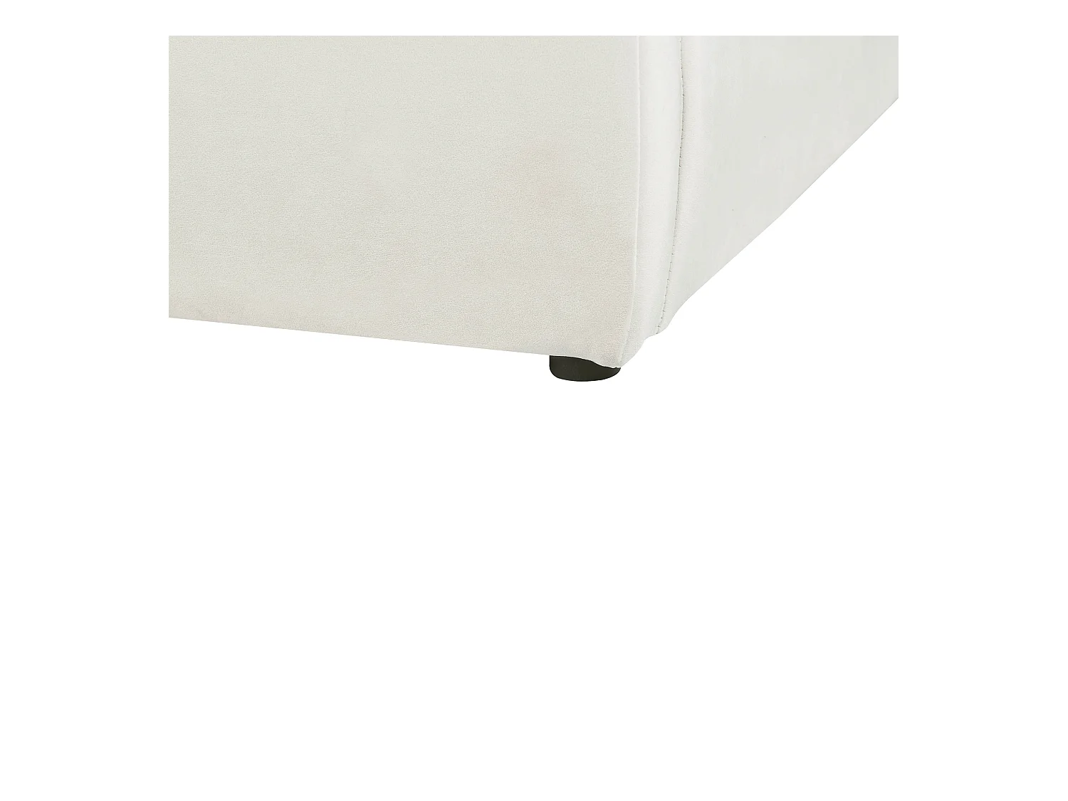 Lit avec sommier Velours BAJONNA 160 x 200 cm Blanc cassé