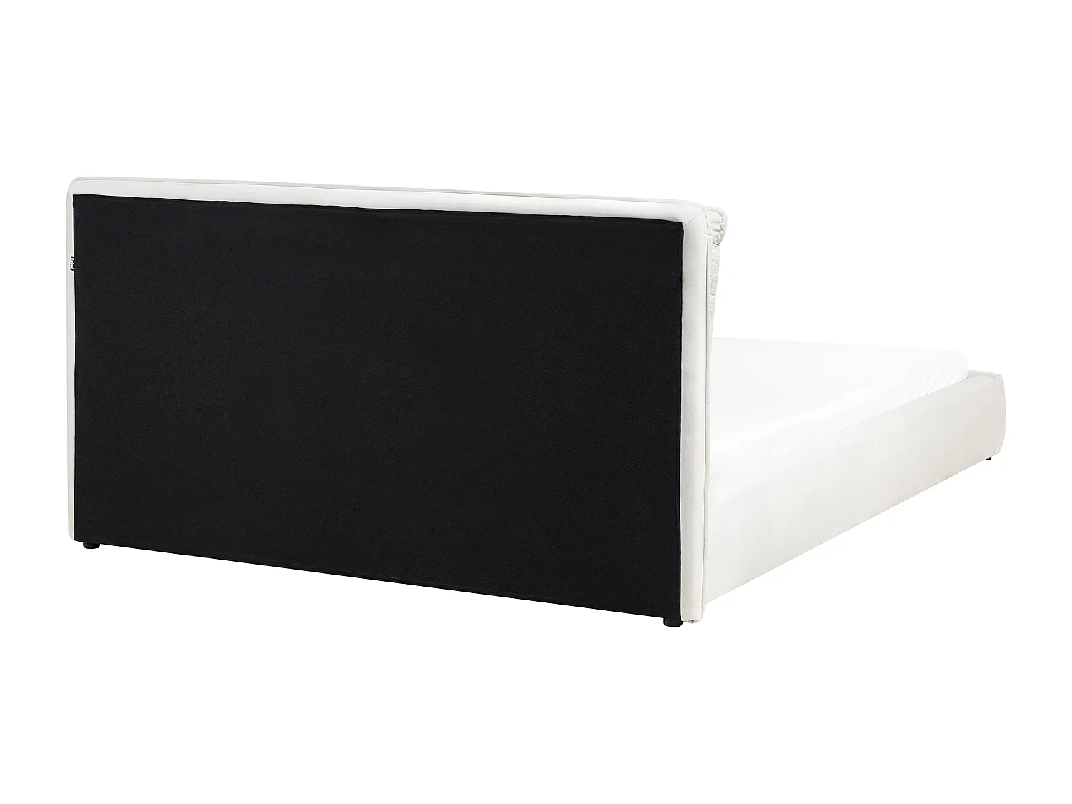 Lit avec sommier Velours BAJONNA 160 x 200 cm Blanc cassé