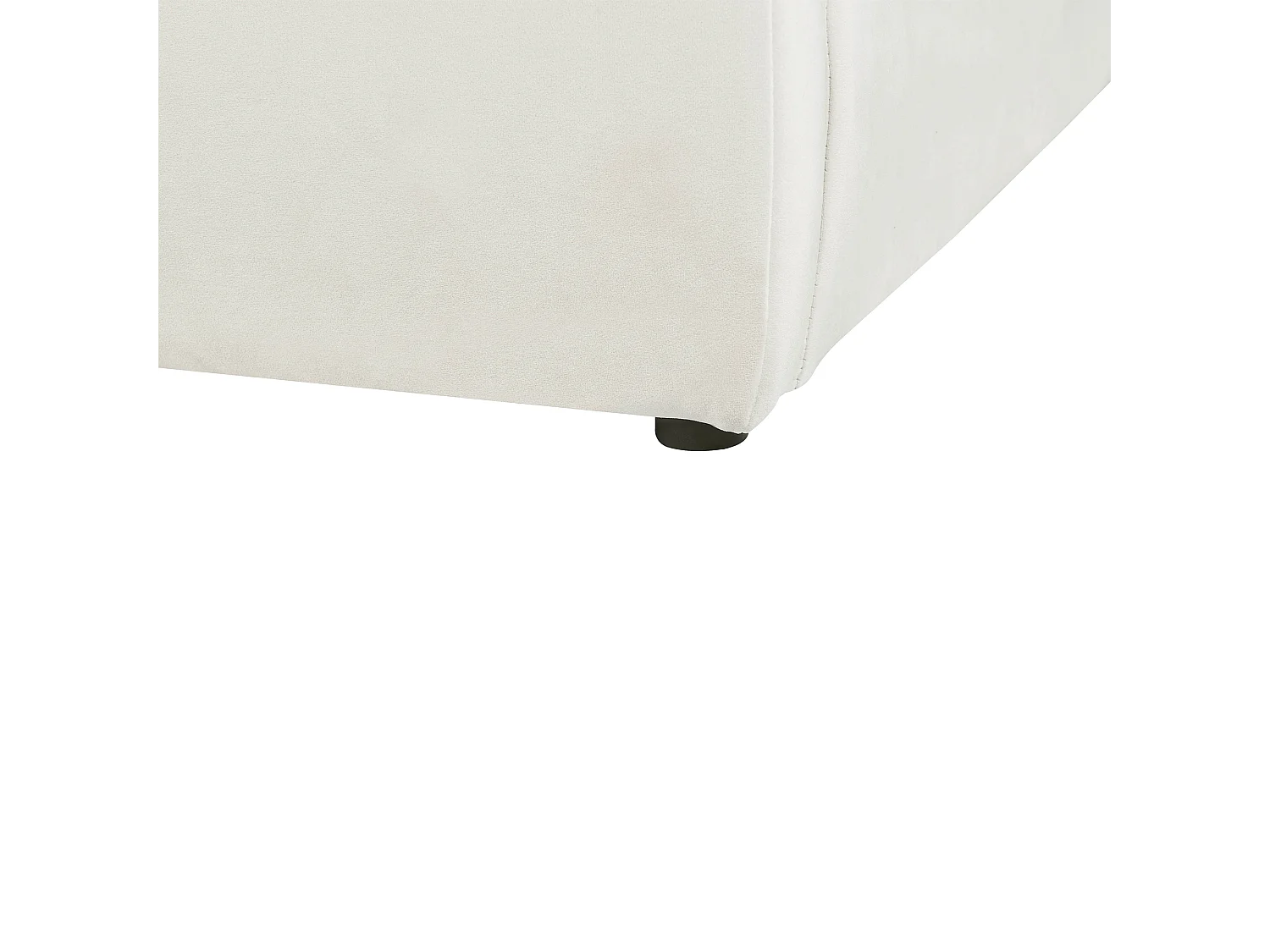 Lit avec sommier Velours BAJONNA 160 x 200 cm Blanc cassé