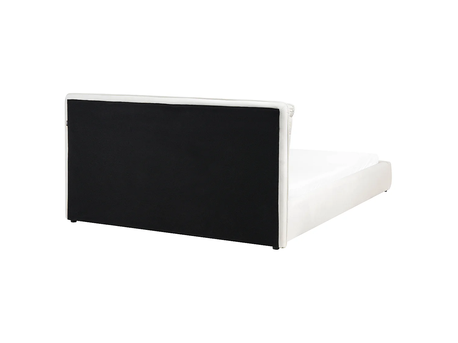 Lit avec sommier Velours BAJONNA 160 x 200 cm Blanc cassé