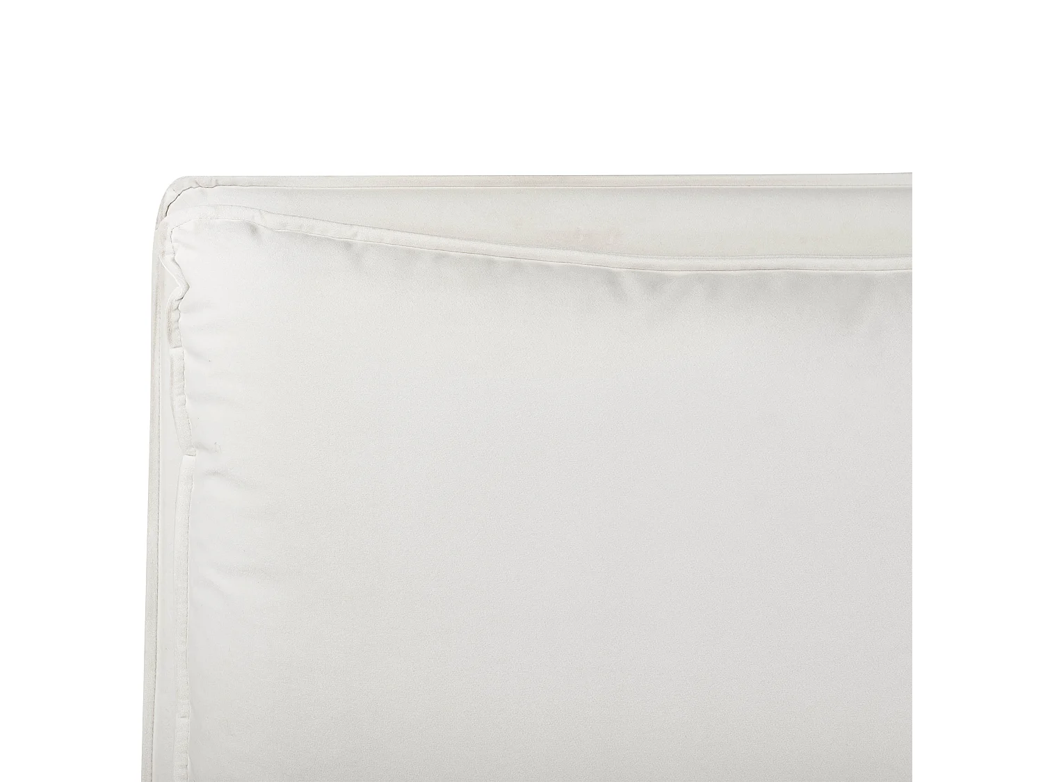 Lit avec sommier Velours BAJONNA 160 x 200 cm Blanc cassé