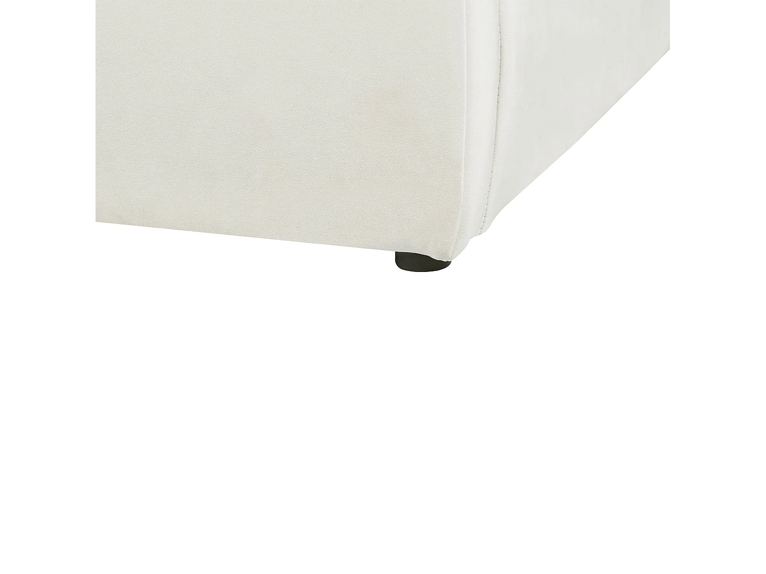 Lit avec sommier Velours BAJONNA 160 x 200 cm Blanc cassé
