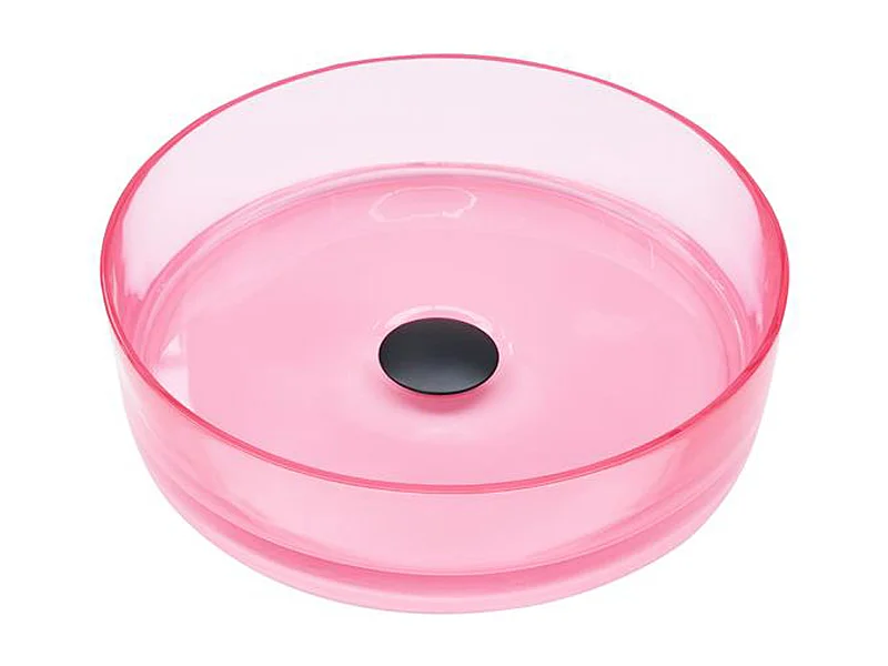 Vasque à poser TOLOSA ⌀ 36 cm Surface solide Rose