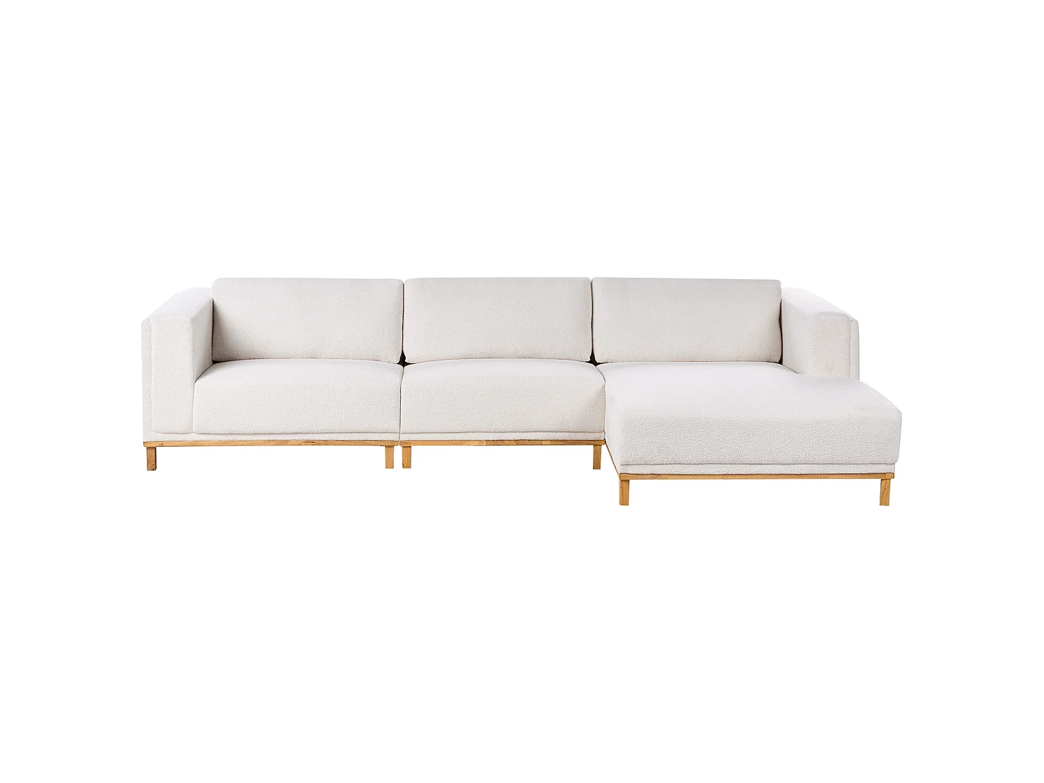 Corner Sofa 5 Seater VENG Fabric Off-White Left Hand