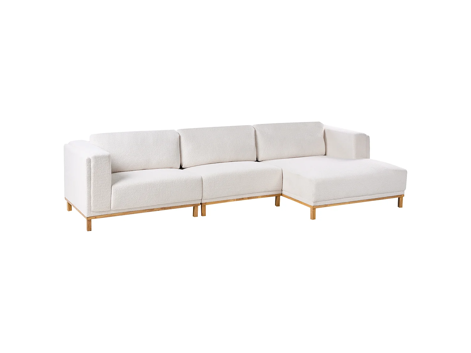 Corner Sofa 5 Seater VENG Fabric Off-White Left Hand