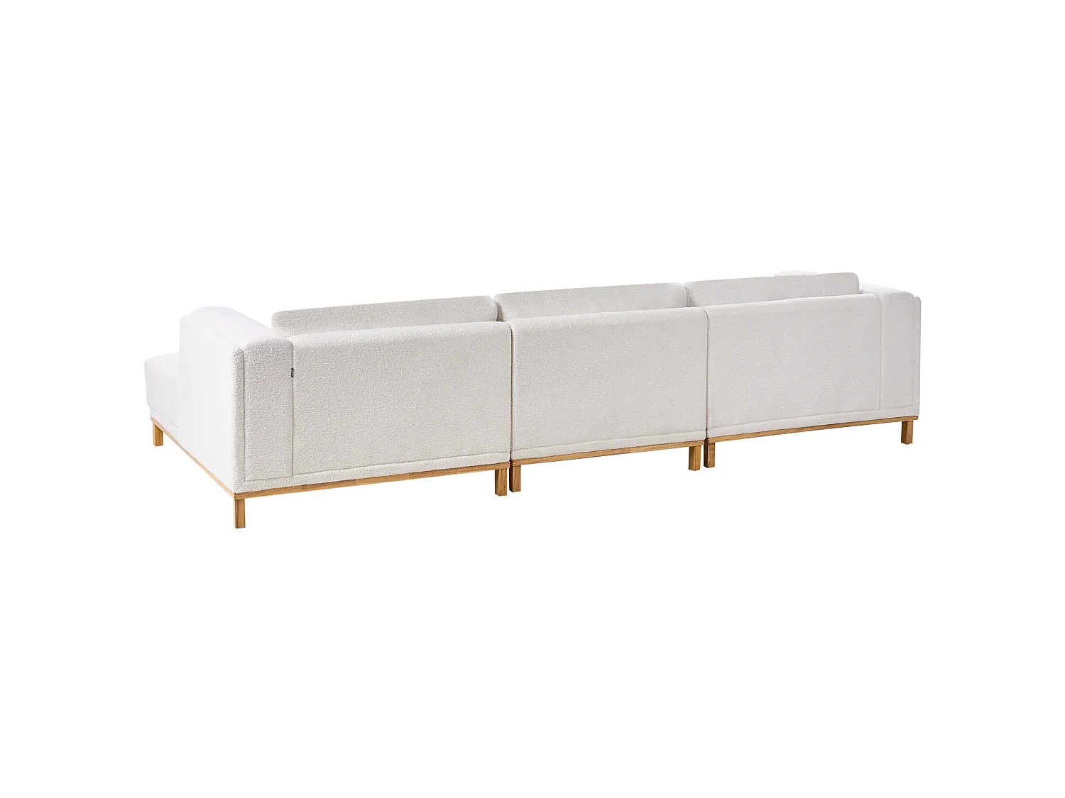 Corner Sofa 5 Seater VENG Fabric Off-White Left Hand