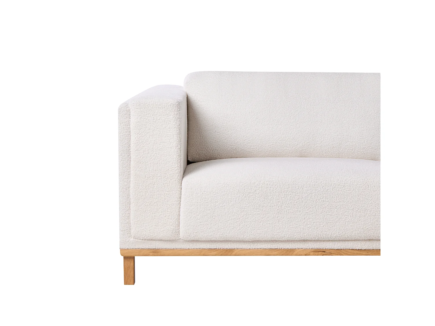 Corner Sofa 5 Seater VENG Fabric Off-White Left Hand