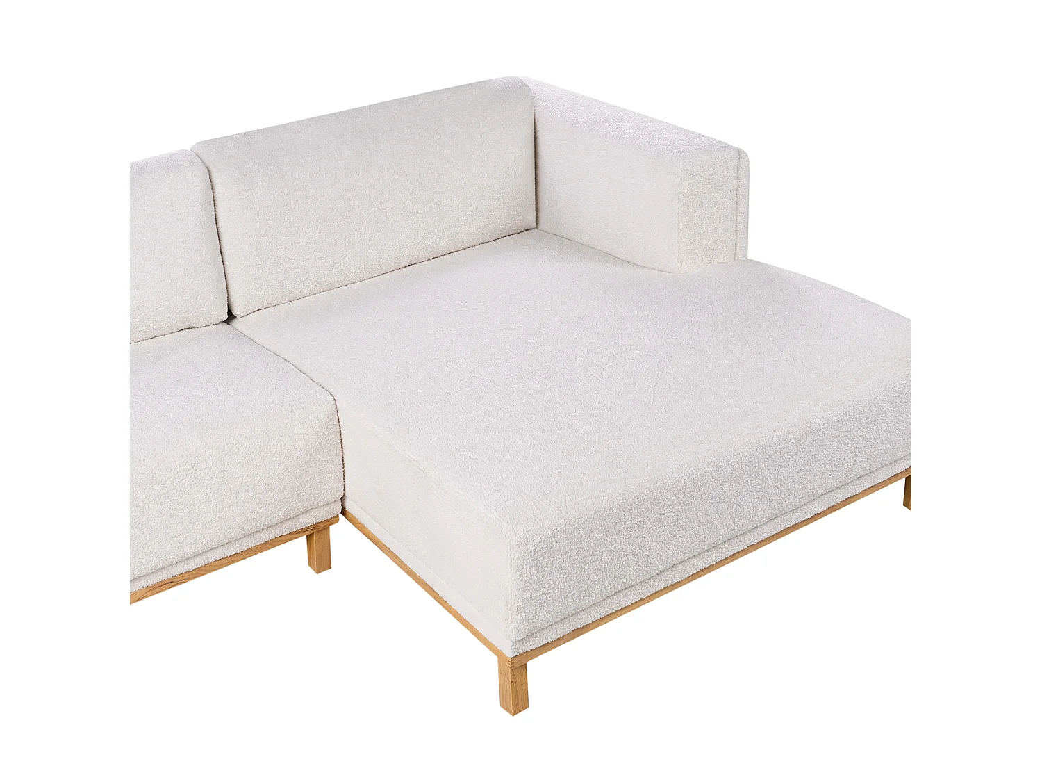 Corner Sofa 5 Seater VENG Fabric Off-White Left Hand