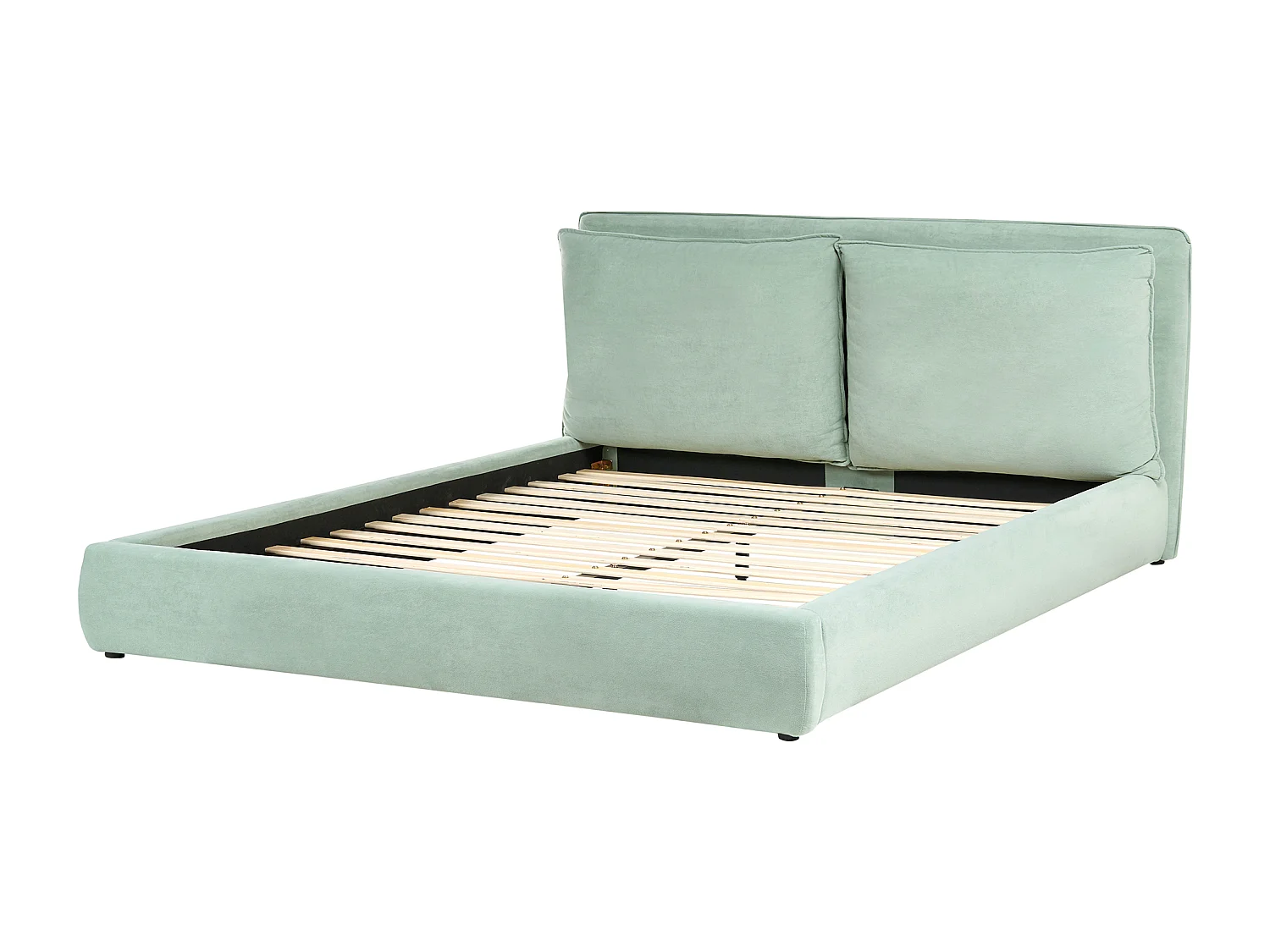 Lit avec sommier Velours BAJONNA 180 x 200 cm Vert menthe