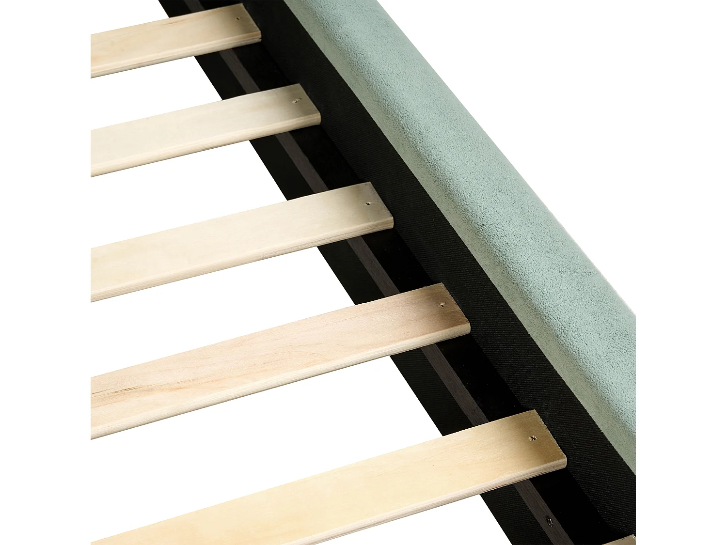 Lit avec sommier Velours BAJONNA 180 x 200 cm Vert menthe