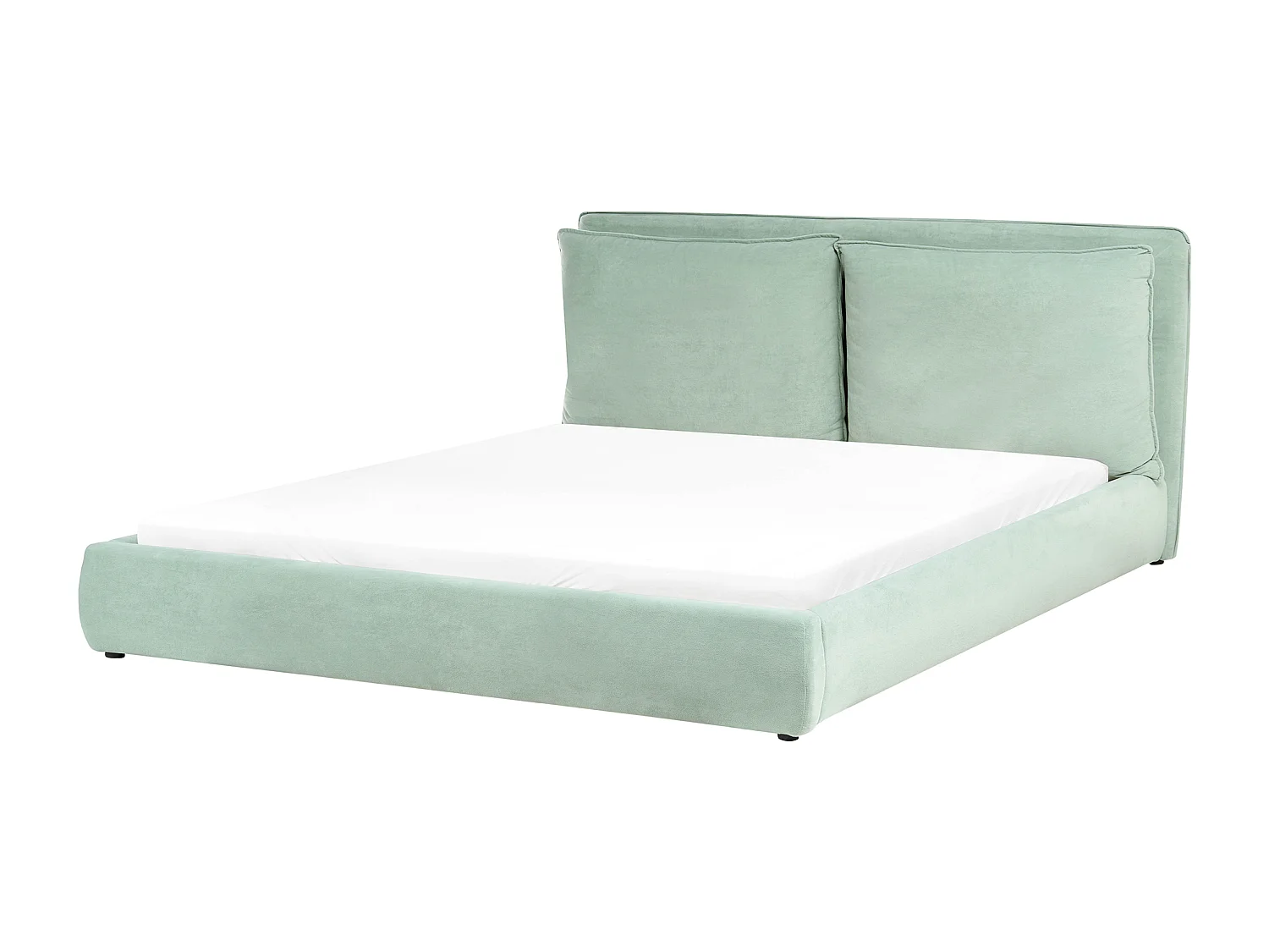 Lit avec sommier Velours BAJONNA 180 x 200 cm Vert menthe