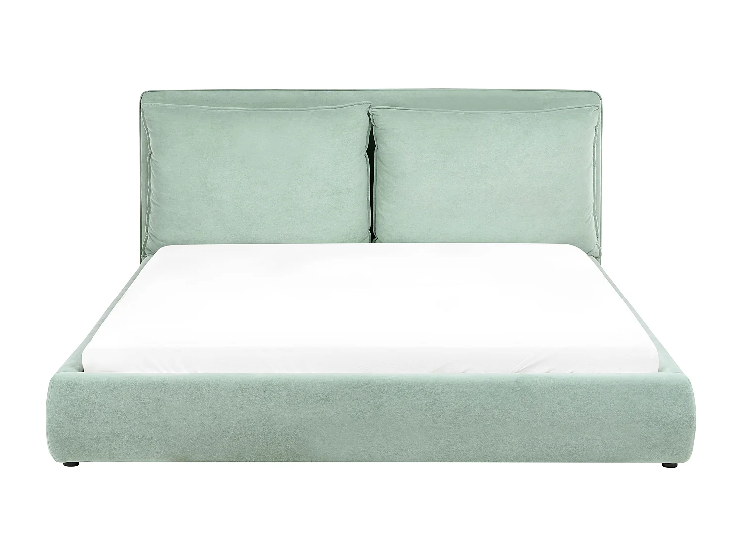 Lit avec sommier Velours BAJONNA 180 x 200 cm Vert menthe