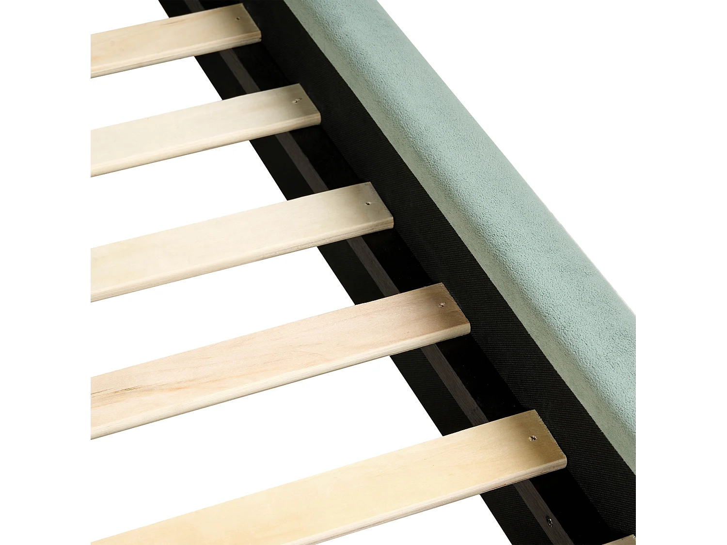 Lit avec sommier Velours BAJONNA 180 x 200 cm Vert menthe