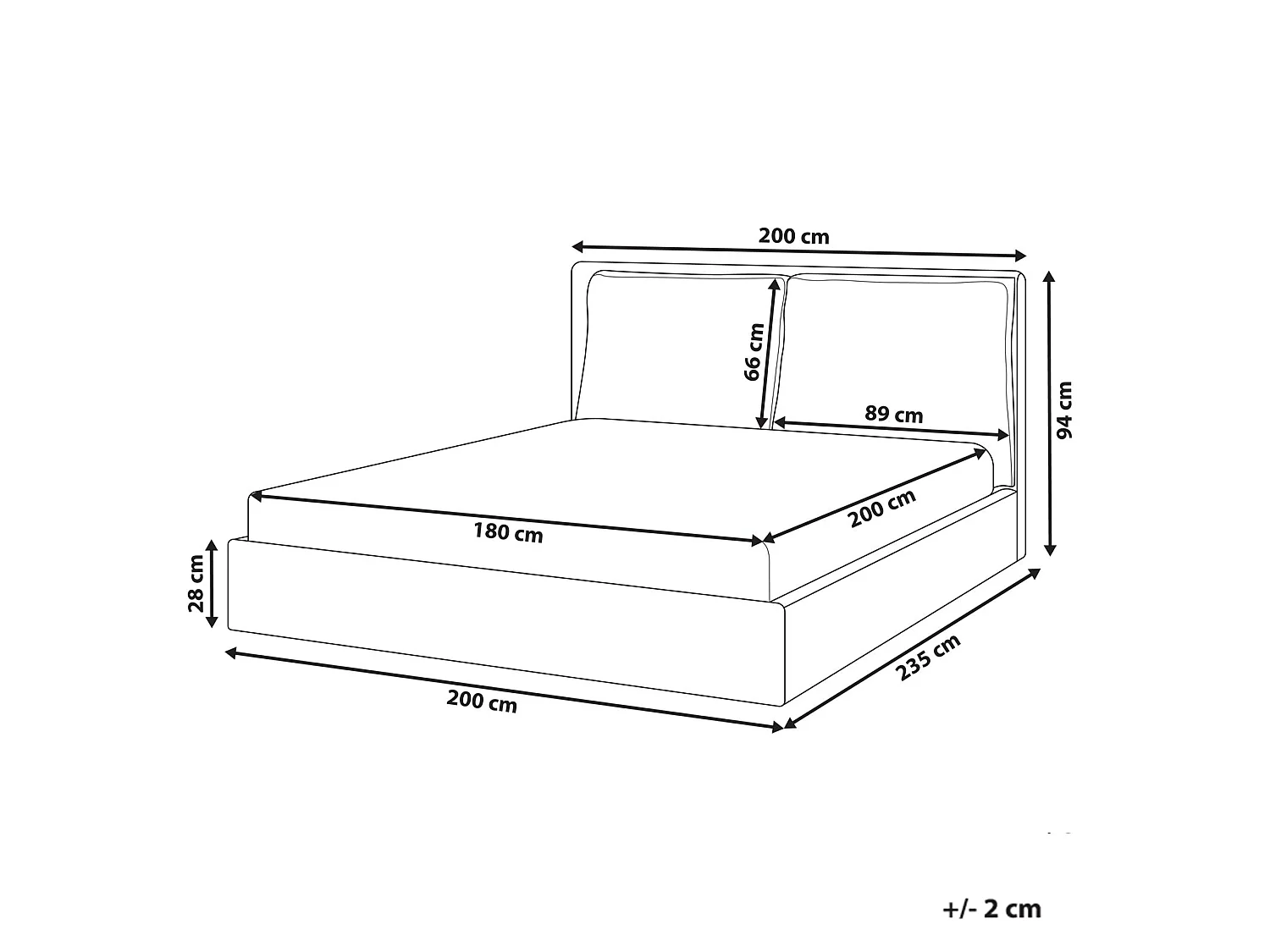 Lit avec sommier Velours BAJONNA 180 x 200 cm Vert menthe
