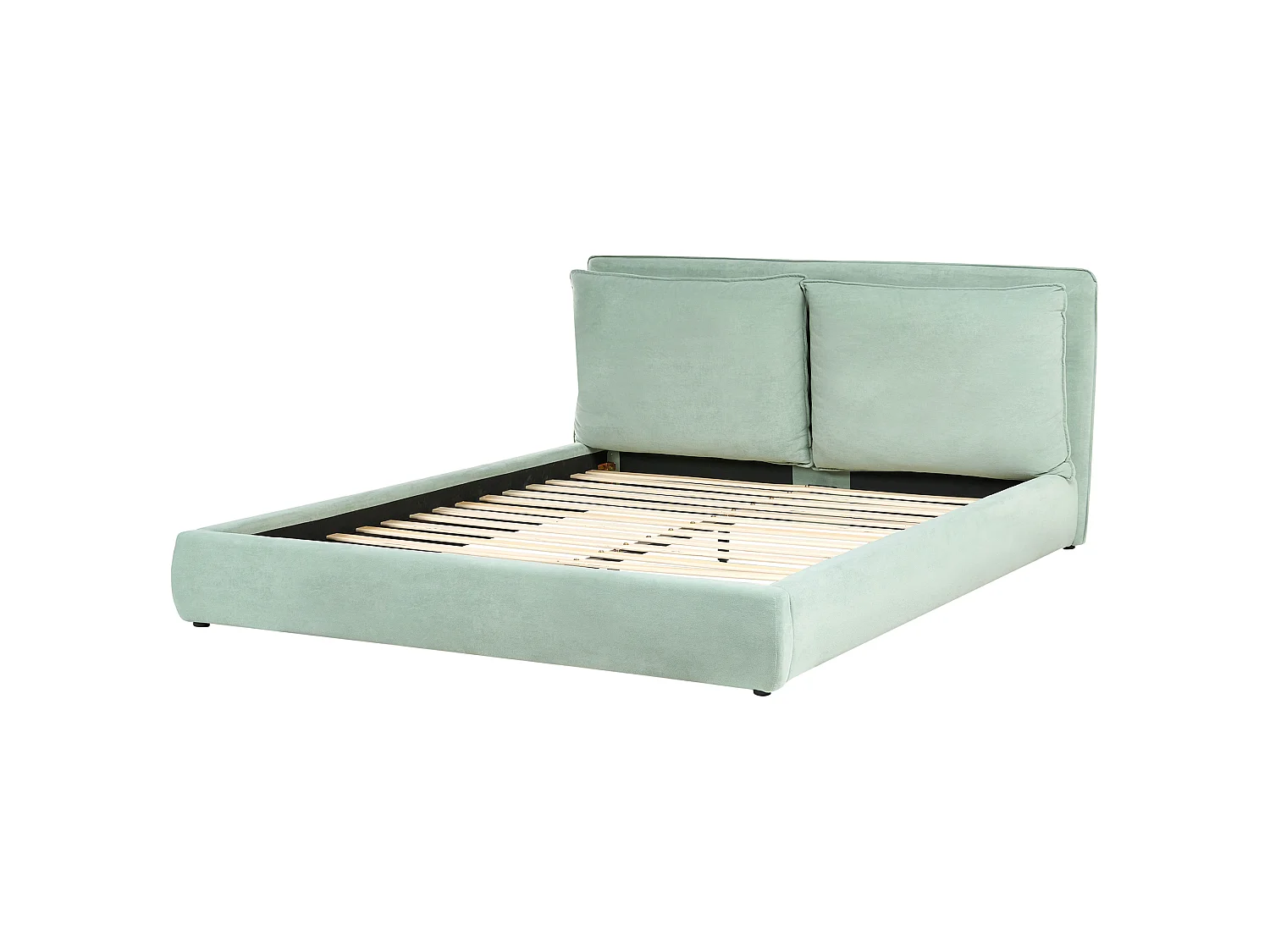 Lit avec sommier Velours BAJONNA 180 x 200 cm Vert menthe