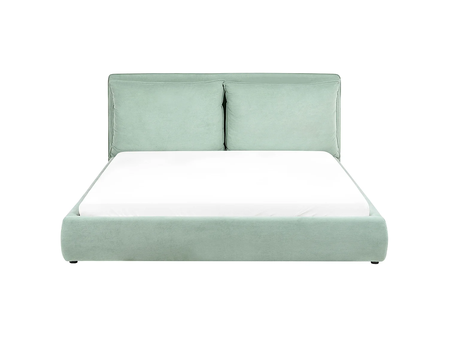 Lit avec sommier Velours BAJONNA 180 x 200 cm Vert menthe