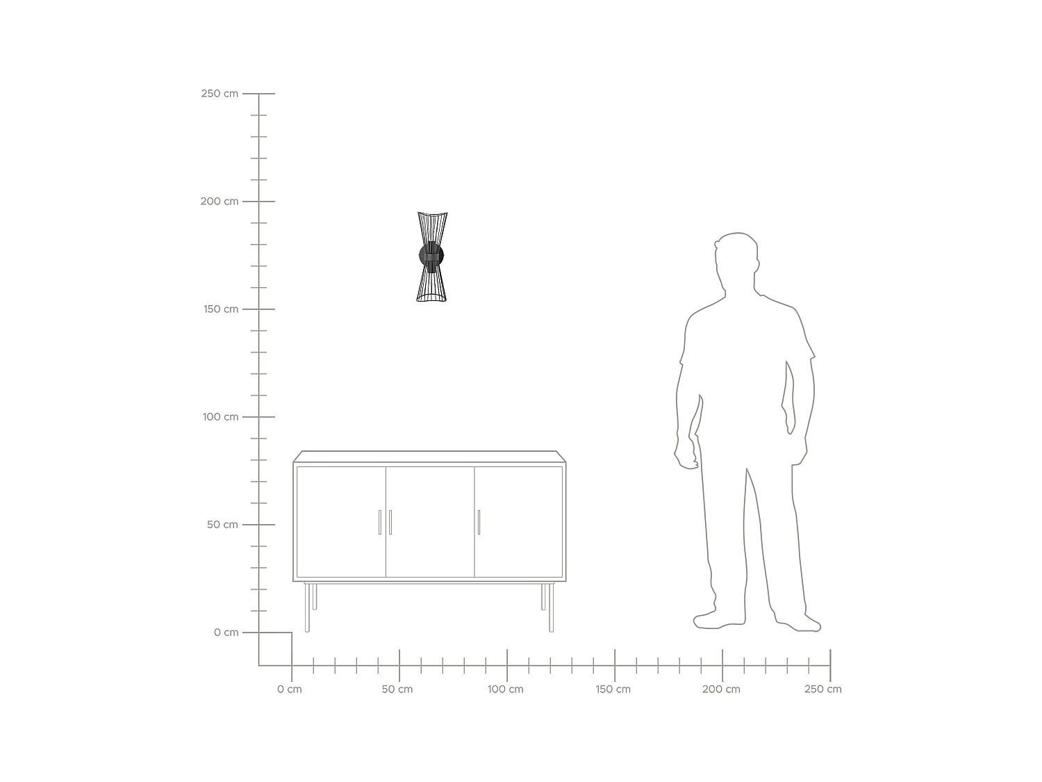 Lampe murale PARADA Métal Noir