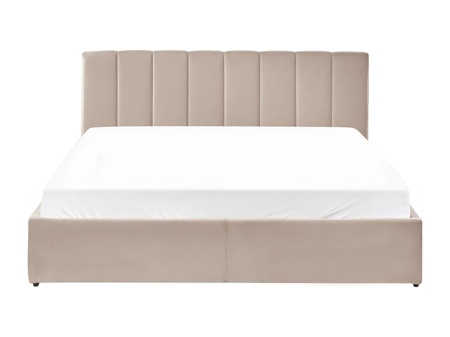 Lit ottoman Velours DREUX 180 x 200 cm Taupe