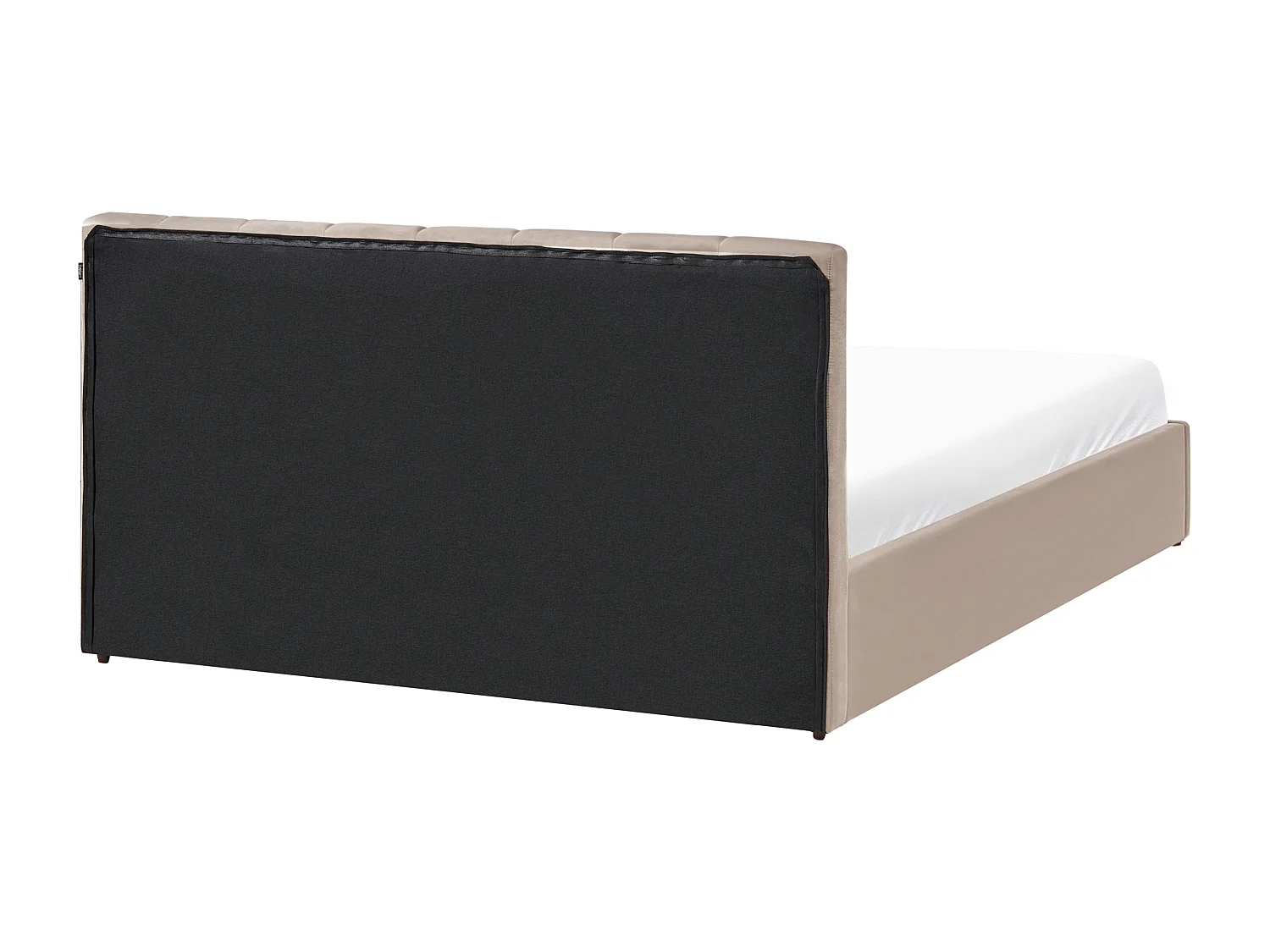 Lit ottoman Velours DREUX 180 x 200 cm Taupe