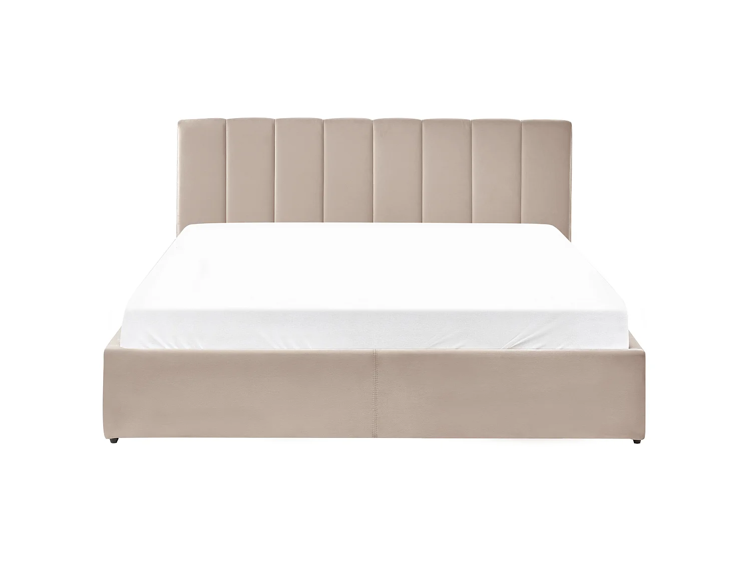 Lit ottoman DREUX Velours Taupe 180 x 200 cm