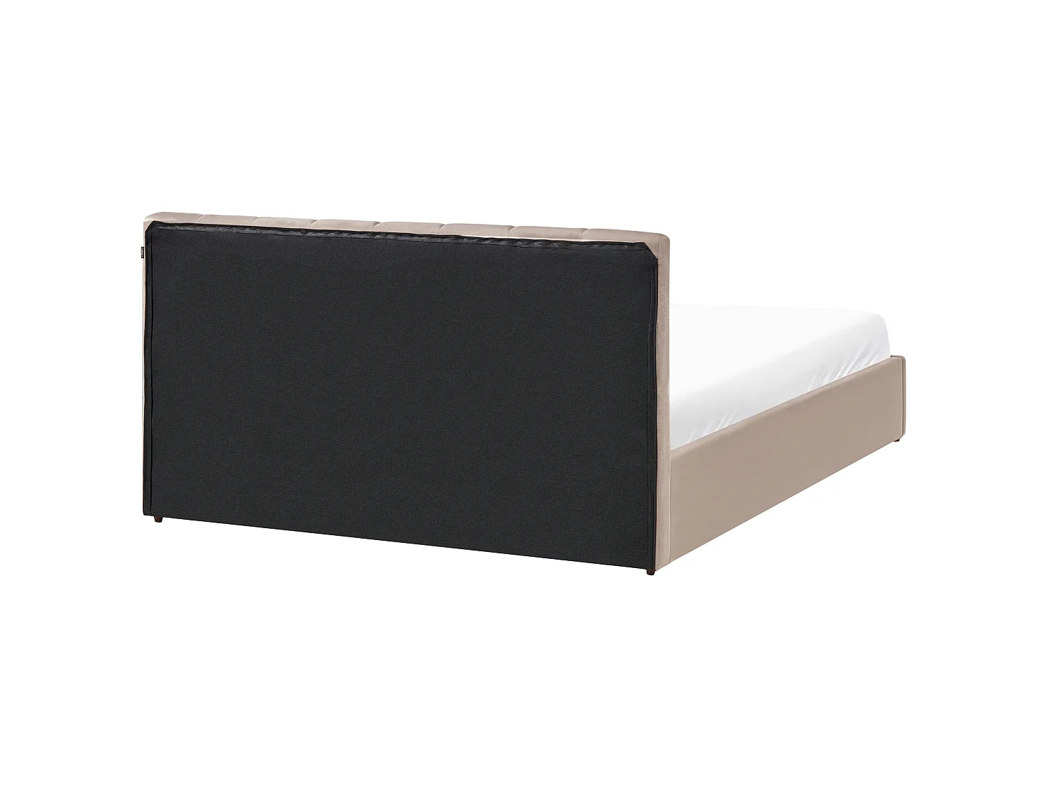 Lit ottoman DREUX Velours Taupe 180 x 200 cm