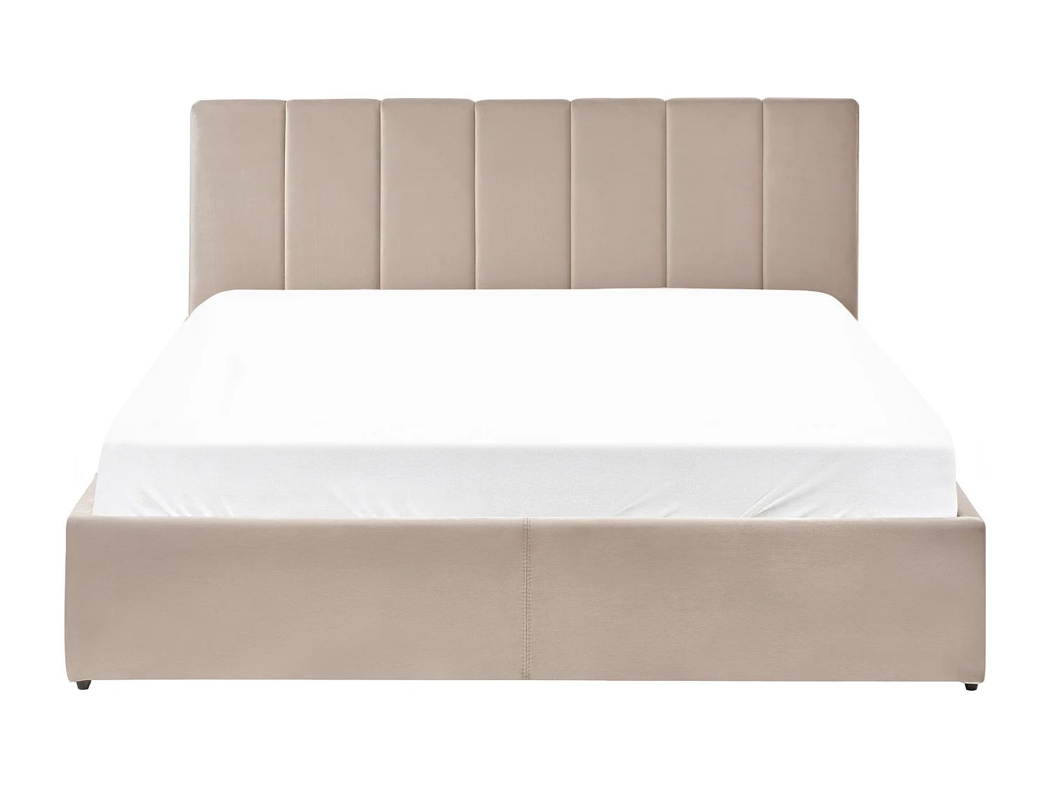 Lit ottoman Velours DREUX 160 x 200 cm Taupe