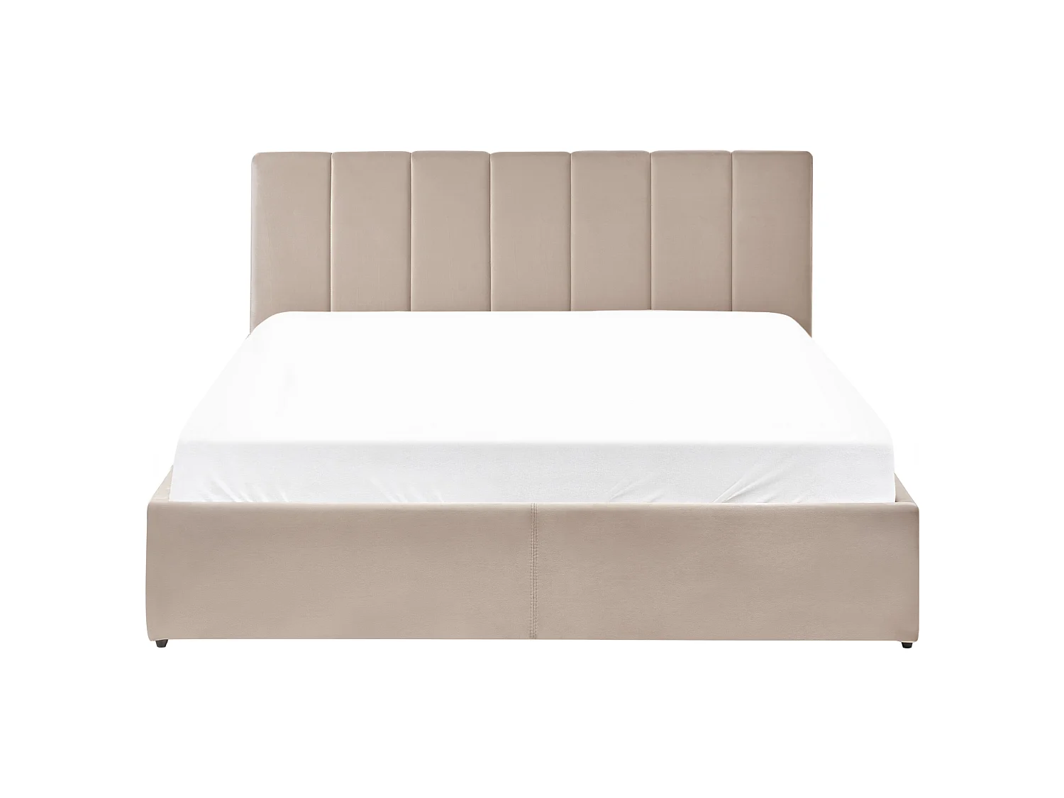Lit ottoman DREUX Velours Taupe 160 x 200 cm