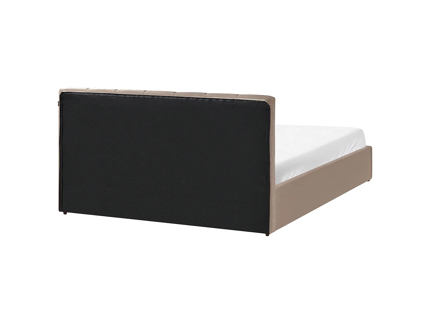 Lit ottoman DREUX Velours Taupe 160 x 200 cm